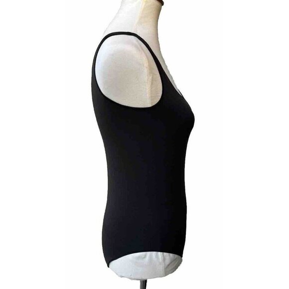 SKIMS Black Fits Everyday Sleeveless Square Neck Stretchy Brief Bodysuit Size L - Picture 7 of 10